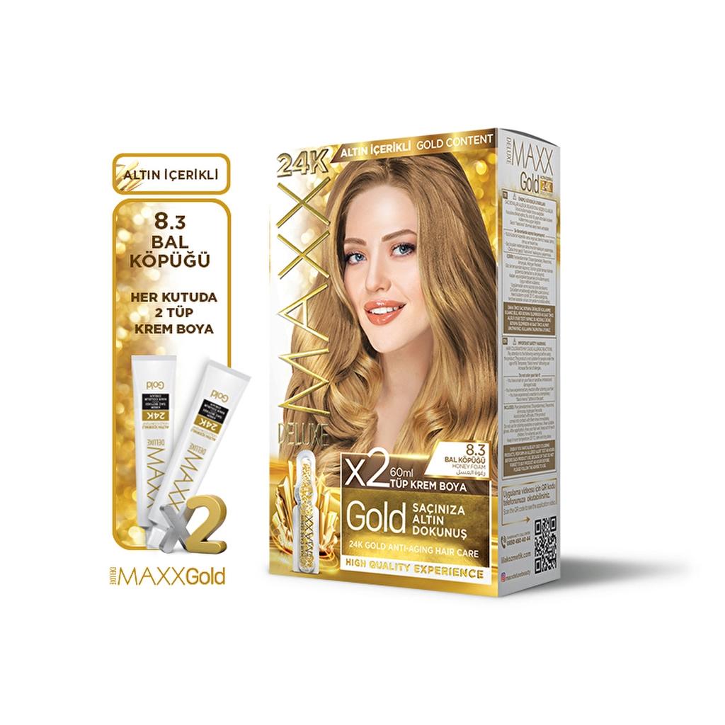 Maxx Deluxe Golden Beauty Hair Color 8.3 Honey Foam by Beauty Care Bag
