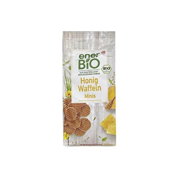 Enerbio Organic Honey Mini Wafers 200gr - Crispy, Healthy Snack for Kids & Adults | Naturally Sweetened by Beauty Care Bag