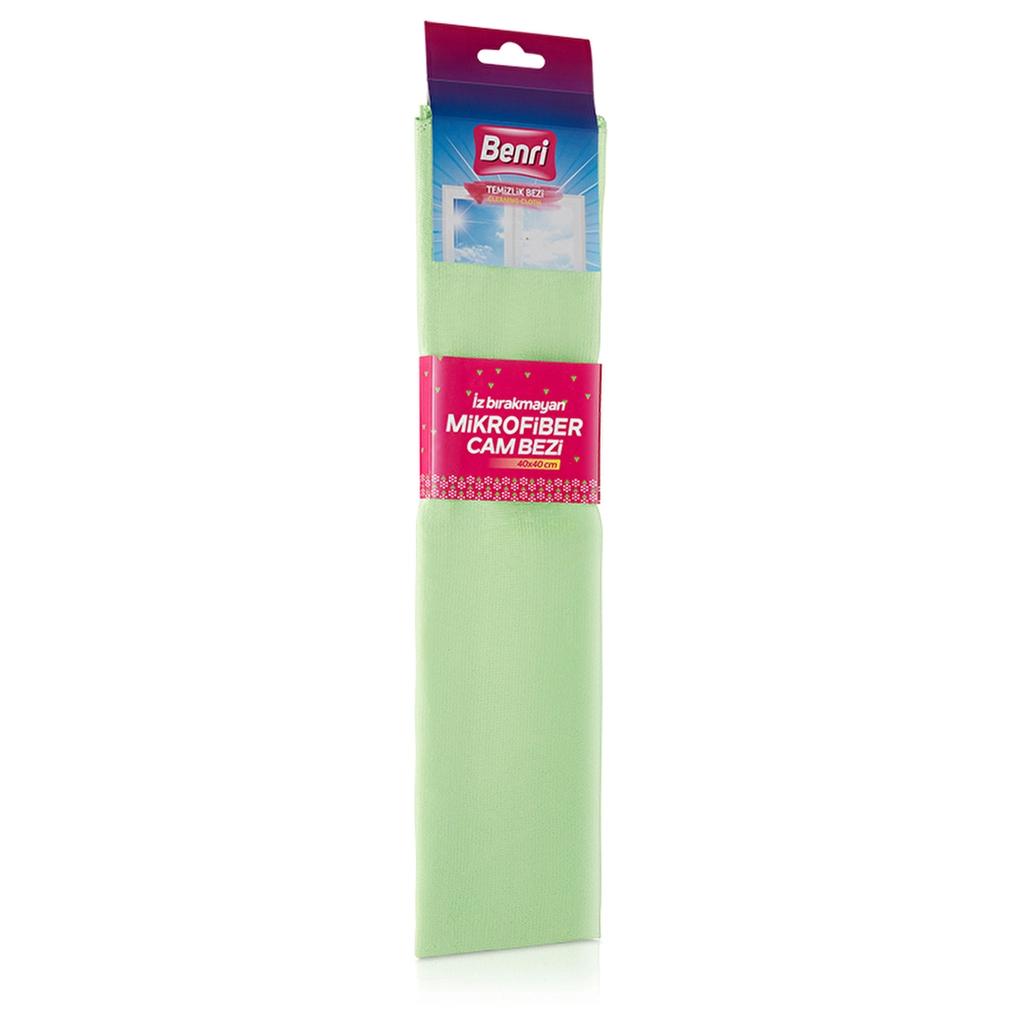 Benri Microfiber Glass Cleaning Cloth for Streak-Free Shine 1 Pack by Beauty Care Bag