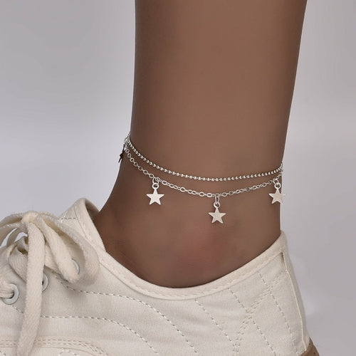 Boho Butterfly Charm Anklet For Women Gold/Silver by Red Iphigenia