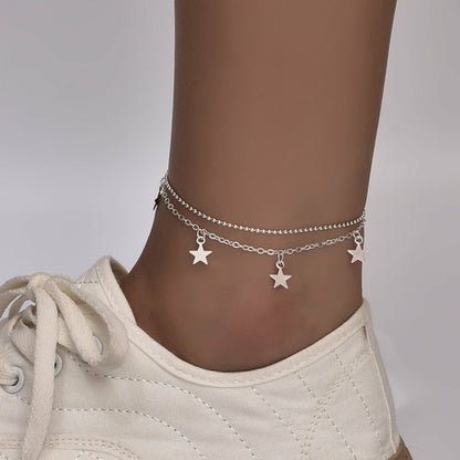 Boho Butterfly Charm Anklet For Women Gold/Silver by Red Iphigenia
