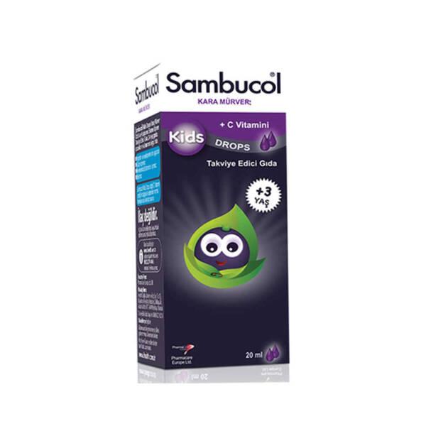 Sambucol Kids Immune Support Drops - 20ml Black Elderberry Supplement for Children, Natural Health Product by Beauty Care Bag