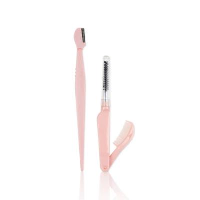 Nascita Eyebrow Shaping & Grooming Set - Portable Eyebrow Razor, Double-Sided Brush for Perfect Brows & Facial Hair Removal by Beauty Care Bag