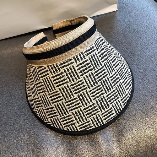 Straw sun visor Hat by Raspberry Eurybia