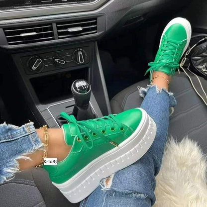 Flat Womens Sneakers Casual Platform Women's Shoes by Coffee Jasper