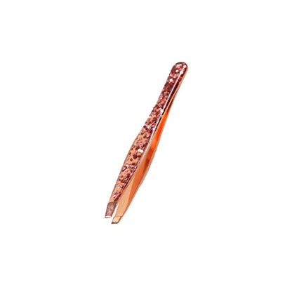 Nascita Glitter Slant Tweezers for Precise Grooming by Beauty Care Bag