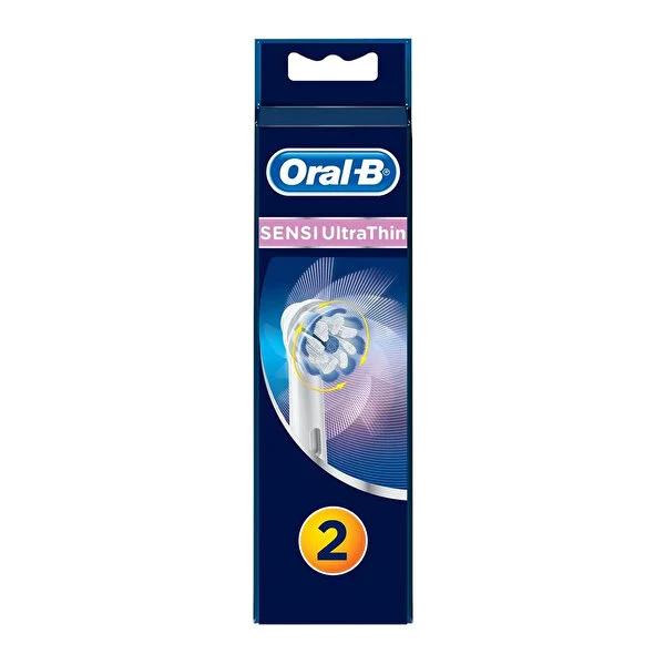 Oral-B Sensi UltraThin Electric Toothbrush Replacement Heads - Gentle Cleaning for Sensitive Gums, Compatible with Genius, Pro, Smart, Vitality - 2 Pack by Beauty Care Bag
