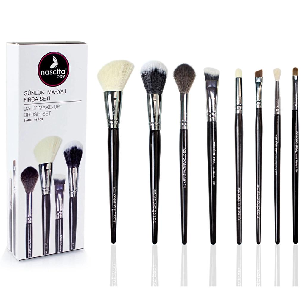 Nascita Pro 8-Piece Daily Makeup Brush Set by Beauty Care Bag