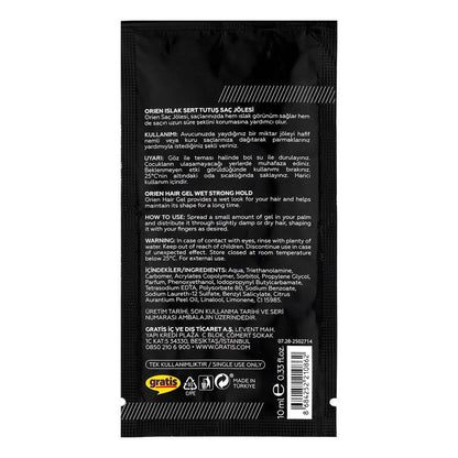 Orien Wet Hard Hold Hair Gel for Strong Styling 10 ml by Beauty Care Bag