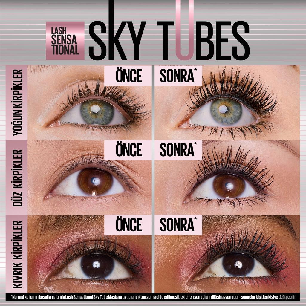 Maybelline New York Lash Sensational Sky Tubes Tubing Mascara 6ml by Beauty Care Bag