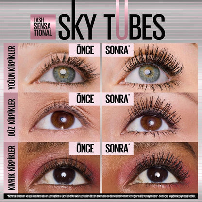 Maybelline New York Lash Sensational Sky Tubes Tubing Mascara 6ml by Beauty Care Bag