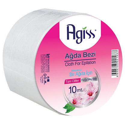 Agiss 10 Meter Waxing Strips Roll - Durable, Non-Tear Hair Removal Wax Strips for At Home Waxing & Sensitive Skin by Beauty Care Bag