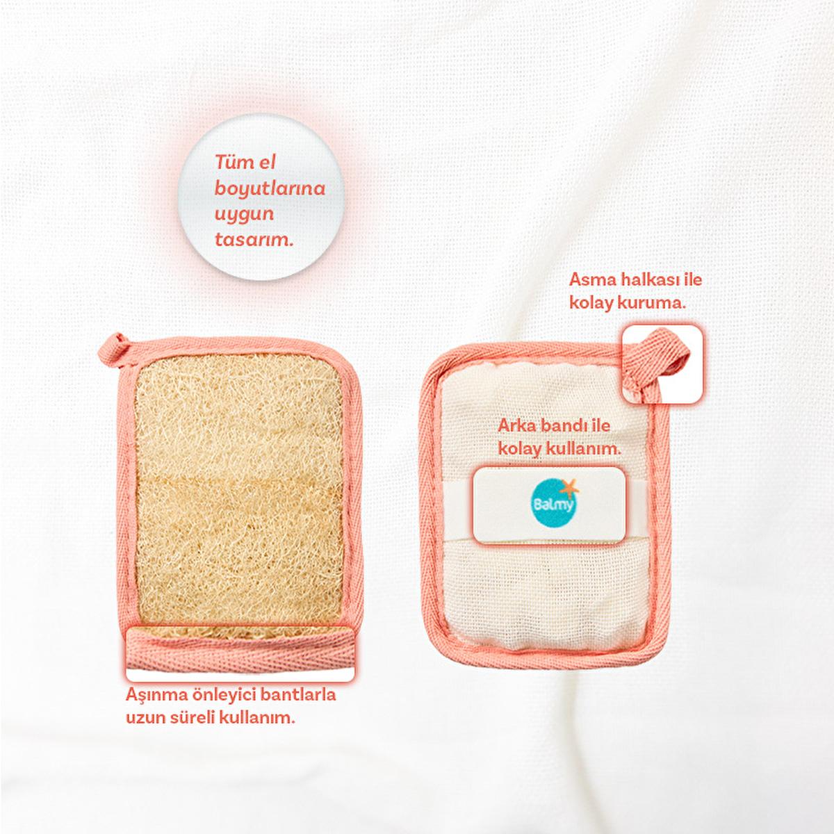 Balmy Nektari Soap-Filled Loofah Bath Sponge: Natural Exfoliating Loofah with Nectarine & Lemongrass - Deep Cleansing, Skin Renewal by Beauty Care Bag