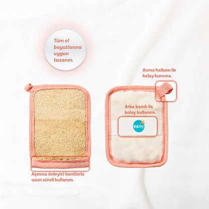 Balmy Nektari Soap-Filled Loofah Bath Sponge: Natural Exfoliating Loofah with Nectarine & Lemongrass - Deep Cleansing, Skin Renewal by Beauty Care Bag