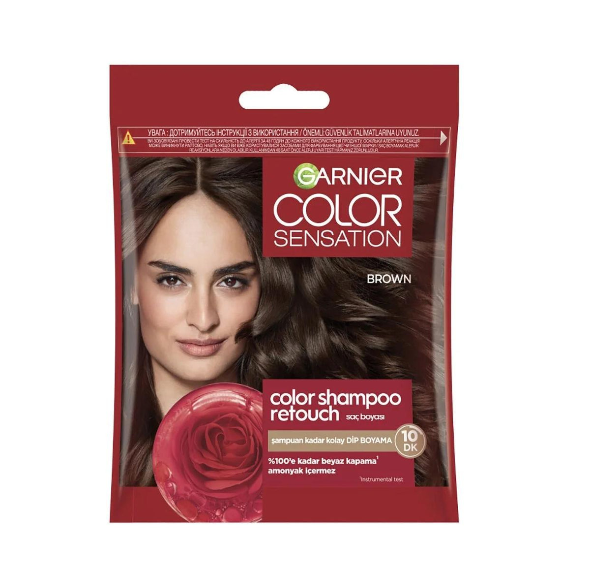 Garnier Color Shampoo Retouch Root Hair Dye in Brown 40 1 Count by Beauty Care Bag