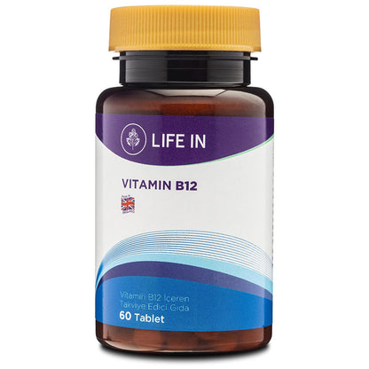 Life In B12 - Vitamin B12 Supplement for Adults and Children Over 11 Years - Boosts Immune System, Reduces Fatigue by Beauty Care Bag