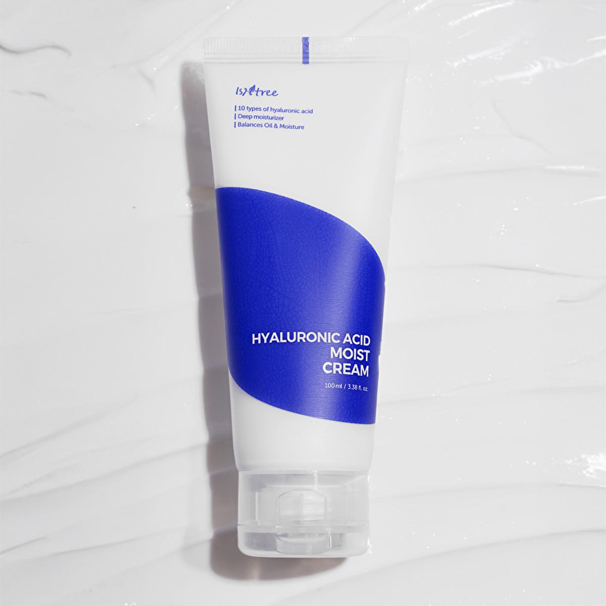 Isntree Hyaluronic Acid Moisturizing Cream - 10 Types HA for Intense Skin Hydration - K-Beauty Face Cream, Dermatologically Tested, 100ml by Beauty Care Bag