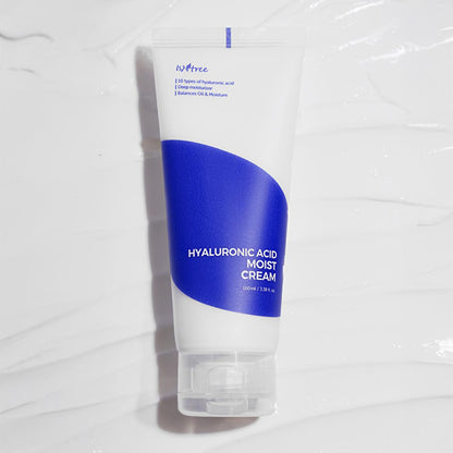 Isntree Hyaluronic Acid Moisturizing Cream - 10 Types HA for Intense Skin Hydration - K-Beauty Face Cream, Dermatologically Tested, 100ml by Beauty Care Bag
