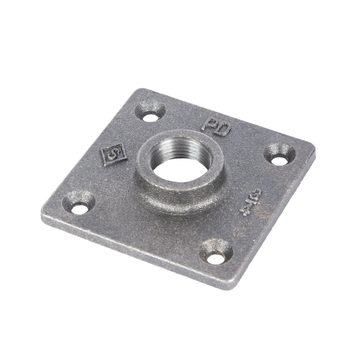 PIPE DECOR 3/4 in. black iron square floor flange pipe fitting
