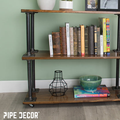 PIPE DECOR 3/4 in. black iron square floor flange pipe fitting, view 7
