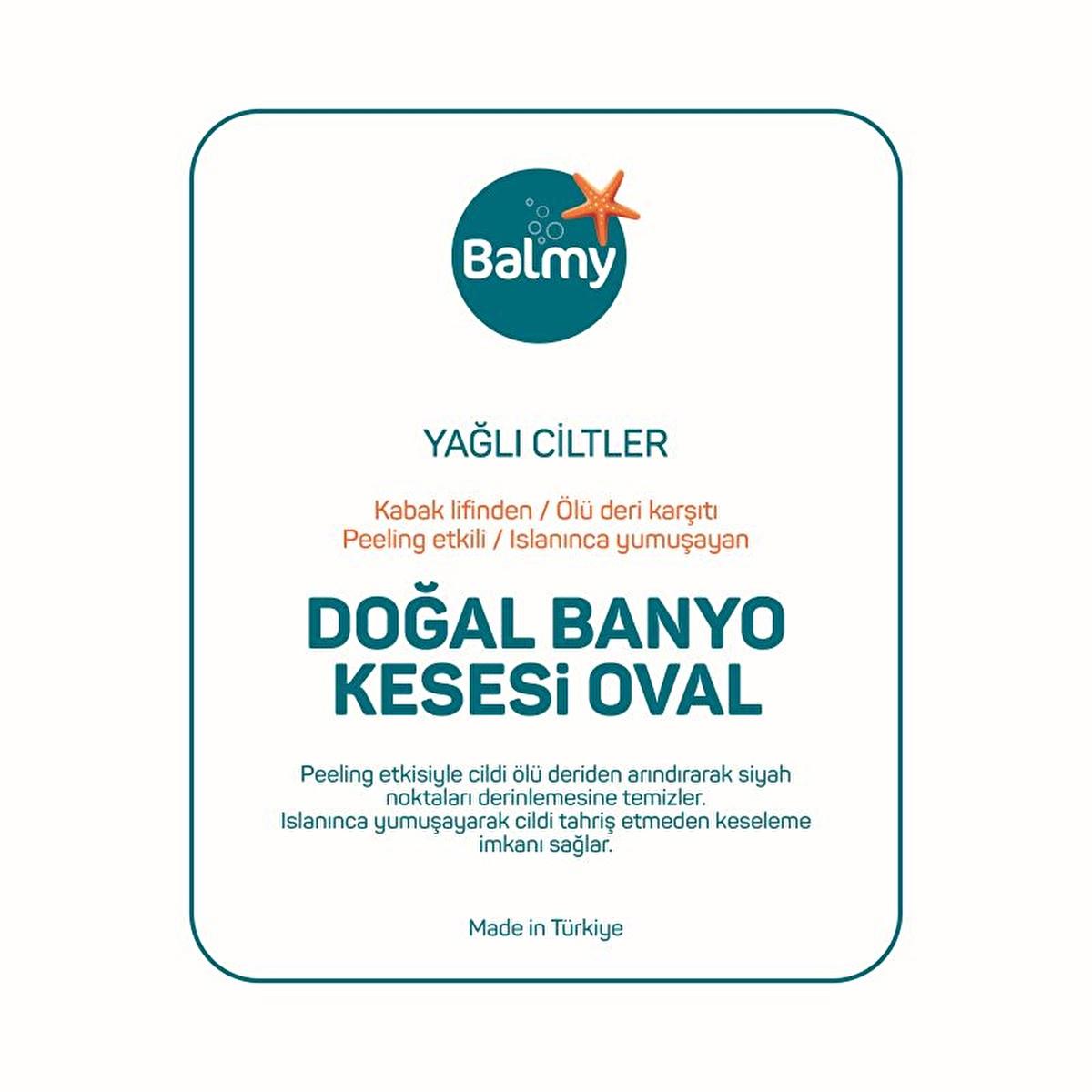 Balmy Kabak Natural Exfoliating Bath Mitt for Oily Skin - Dual-Sided, 100% Pumpkin Fiber by Beauty Care Bag