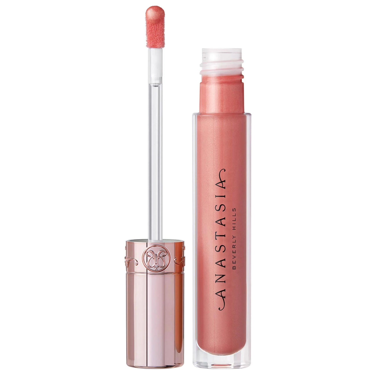 Universal luminous tinted lip gloss with shiny finish