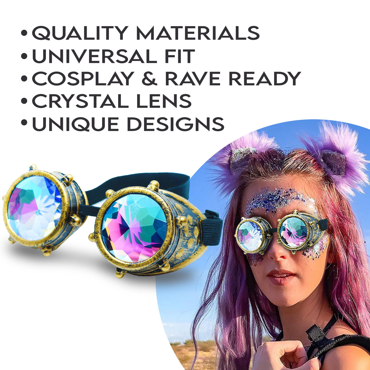 Steampunk Goggles and Kaleidoscope Glasses by SoJourner