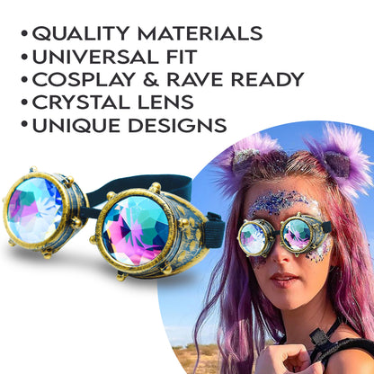 Steampunk Goggles and Kaleidoscope Glasses by SoJourner