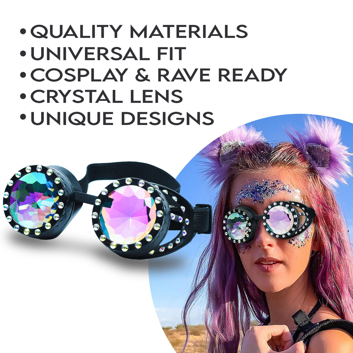 Steampunk Goggles and Kaleidoscope Glasses by SoJourner