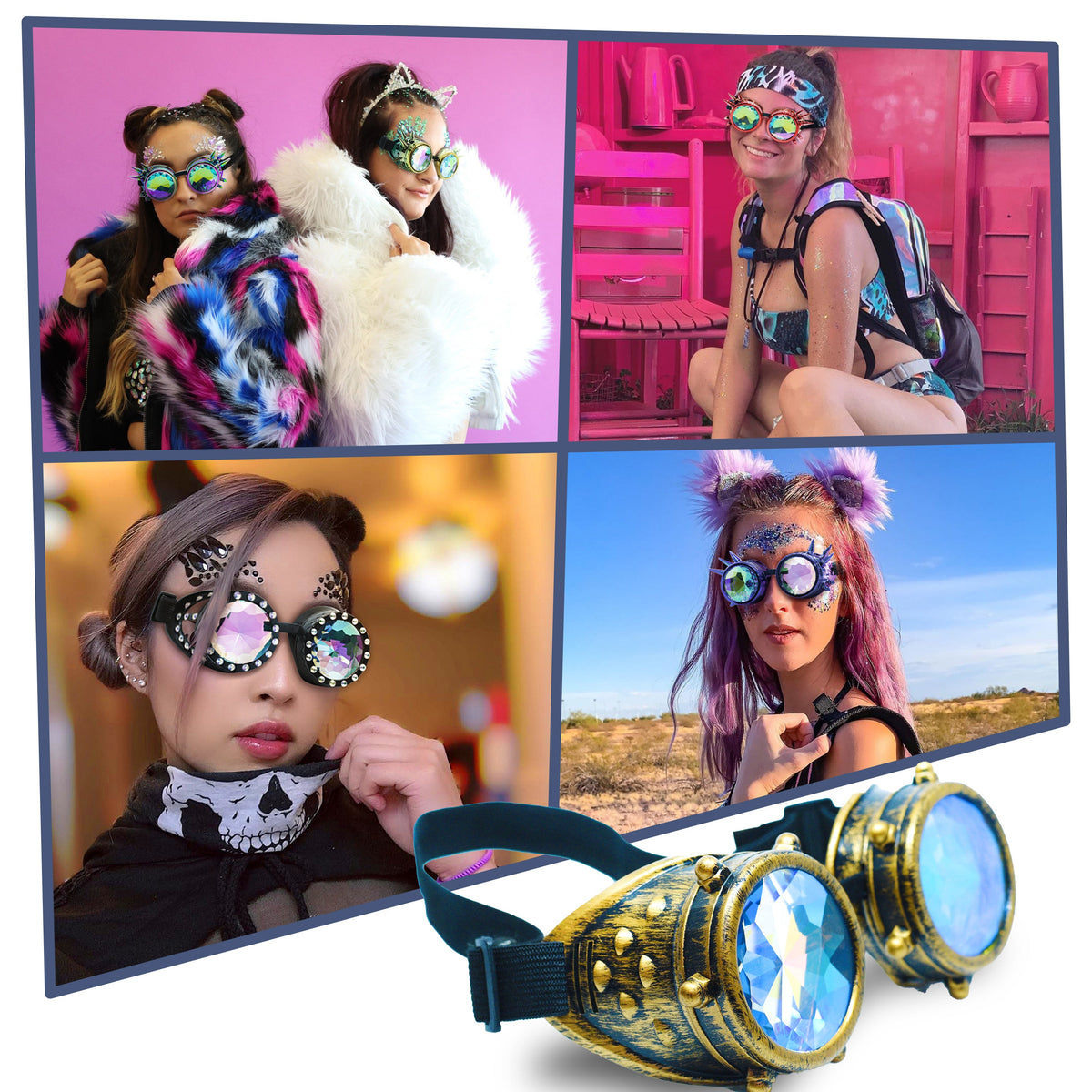 Steampunk Goggles and Kaleidoscope Glasses by SoJourner