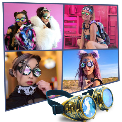 Steampunk Goggles and Kaleidoscope Glasses by SoJourner