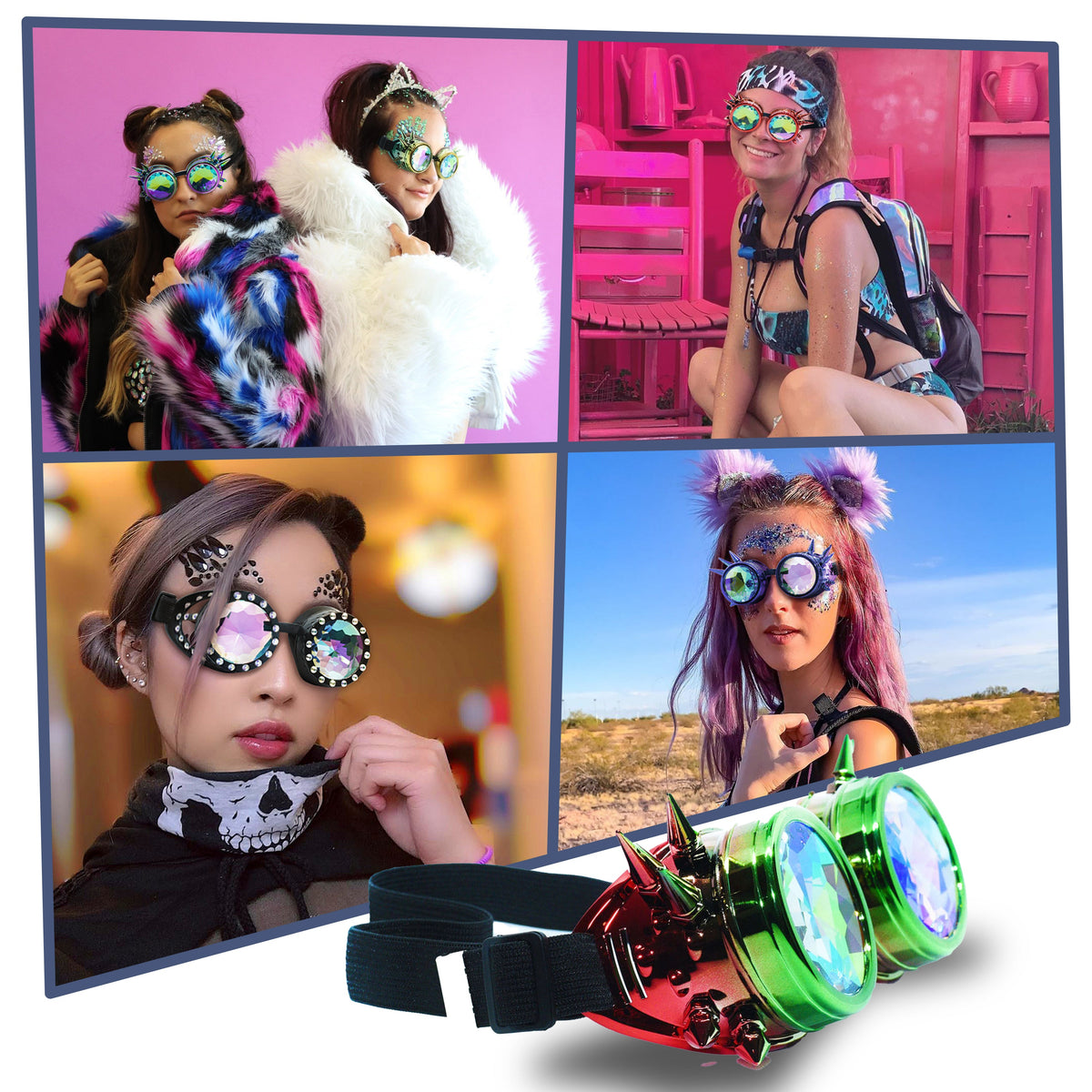 Steampunk Goggles and Kaleidoscope Glasses by SoJourner