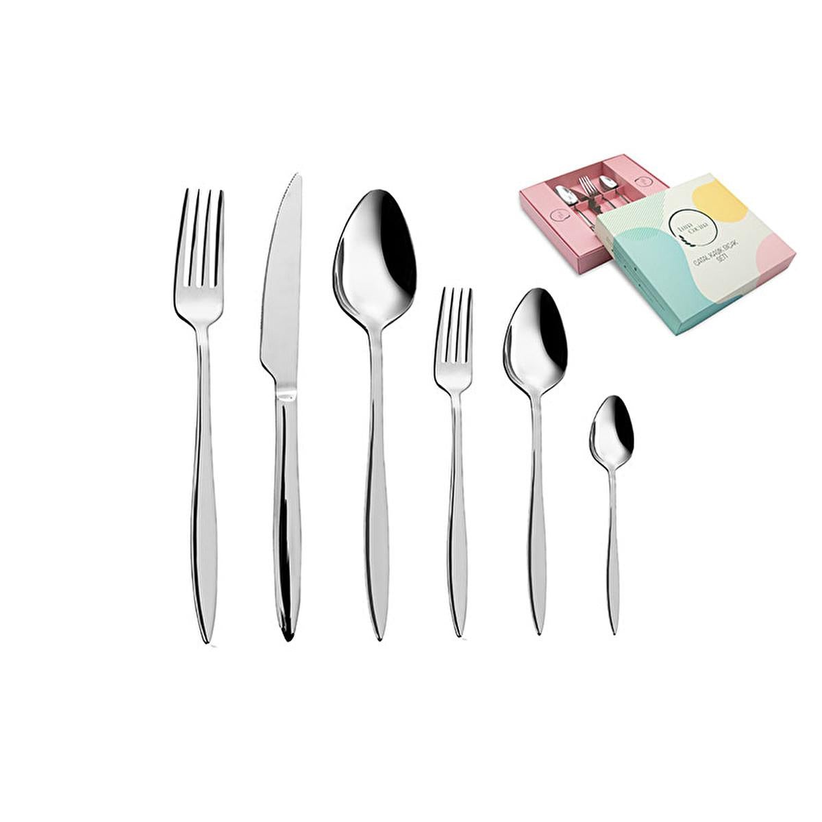 Luna Cucina 36-Piece Cutlery Set - Dishwasher Safe Flatware for Complete Table Setting by Beauty Care Bag