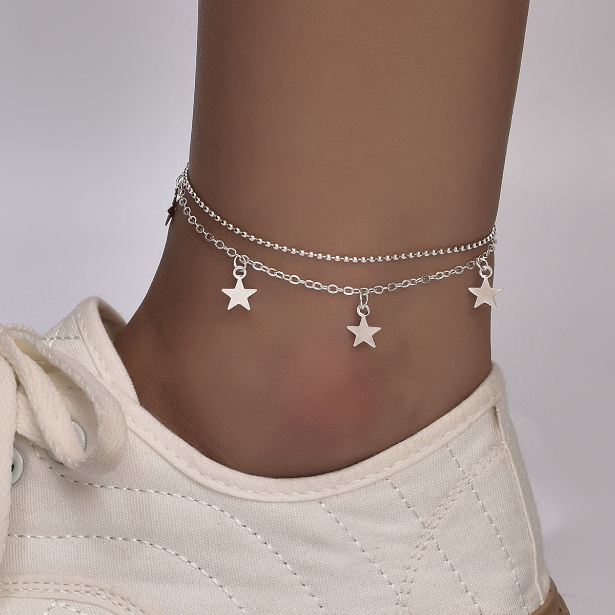 Boho Butterfly Charm Anklet For Women Gold/Silver by Red Iphigenia