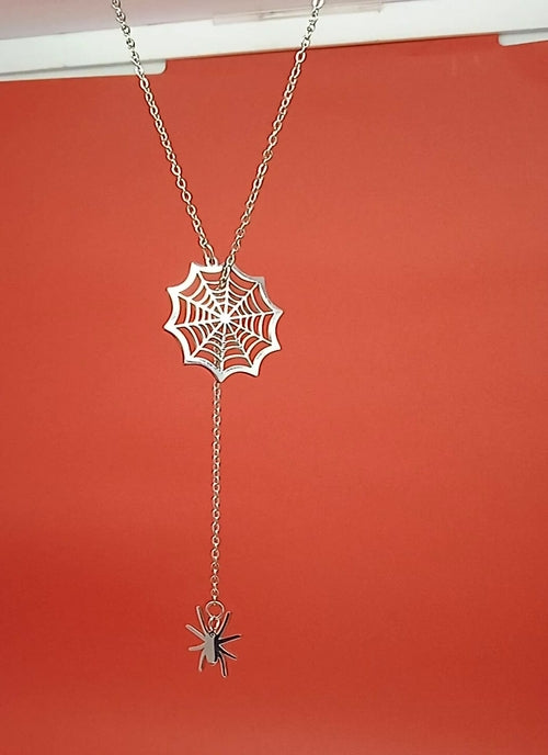 spider and web pendant necklace by Red Iphigenia, view 7