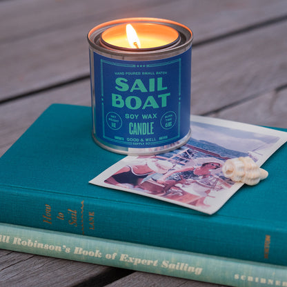 Sailboat Soy Candle by Good & Well Supply Co.