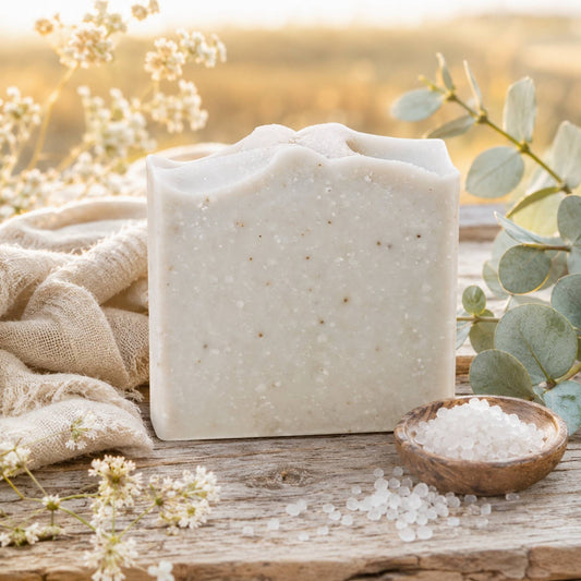 Salt + Sea Bar Handmade Tallow and Goat Milk Soap Bar by Pretty farm girl
