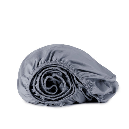 Whisper Organics 300 TC organic sateen fitted sheet in Mineral
