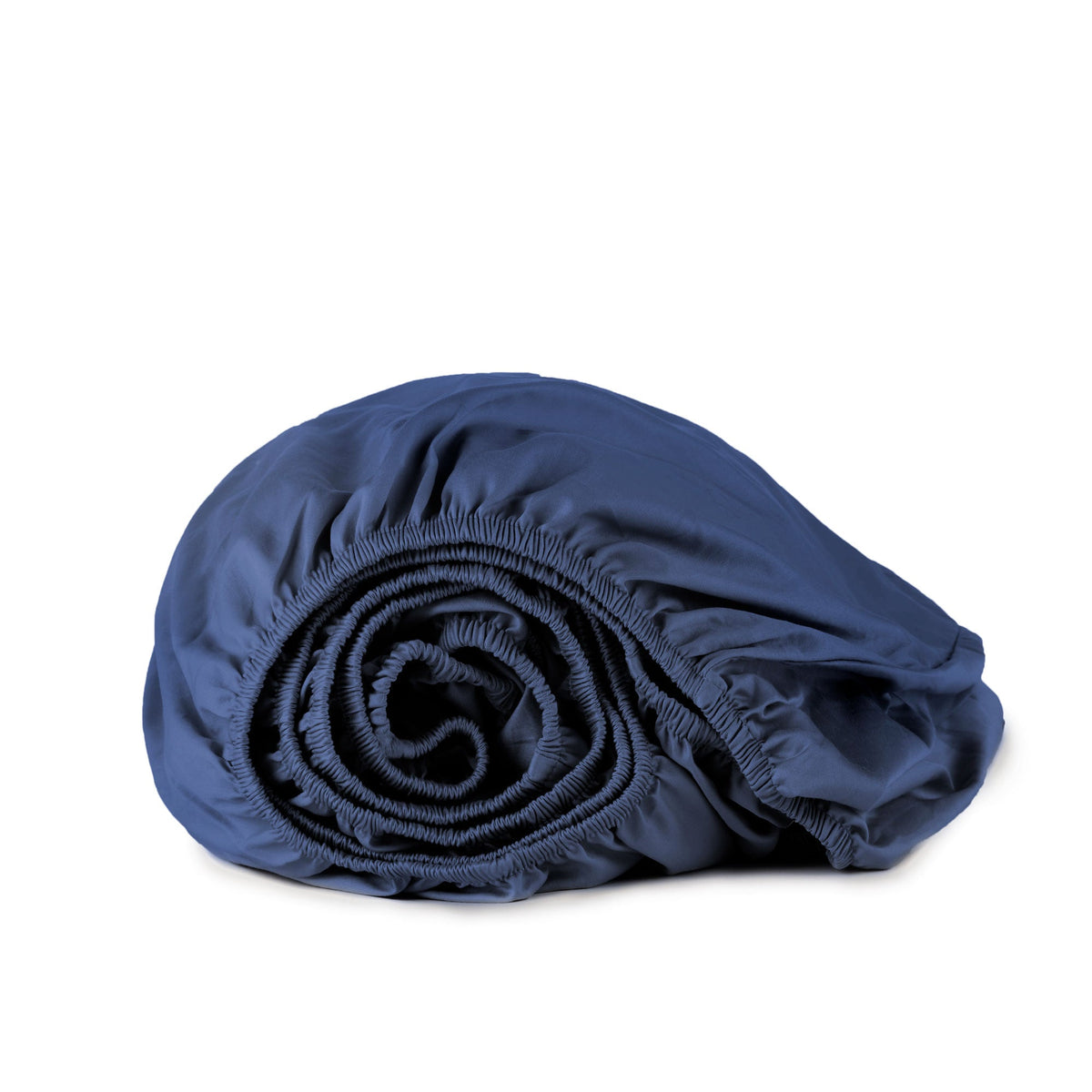 Whisper Organics 300 TC organic sateen fitted sheet in Navy