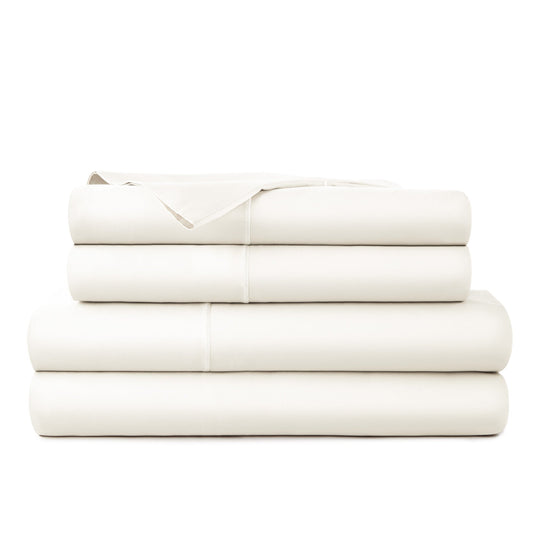 Whisper Organics 300 TC organic sateen sheet set in Natural