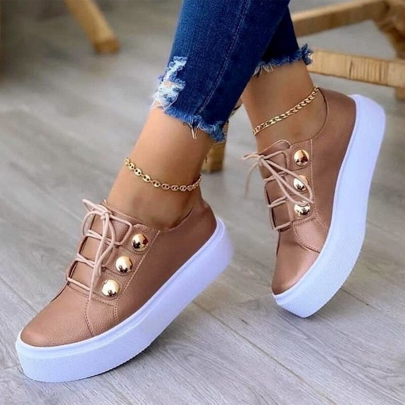 Light Breathable Female Running Shoes Casual Women Vulcanized Shoes by Coffee Jasper