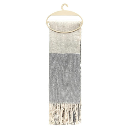 Eklips Ecru and Grey Scarf for Cozy Warmth by Beauty Care Bag