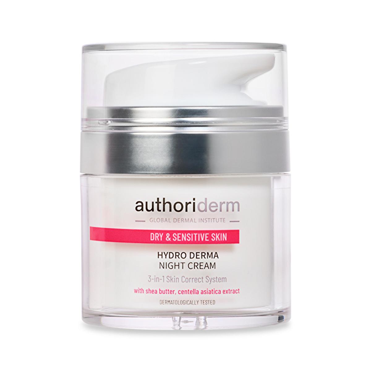 Authoriderm Night Cream for Dry, Sensitive Skin: Rejuvenating Shea Butter Formula - Even Skin Tone, Hydrating, 50ml by Beauty Care Bag