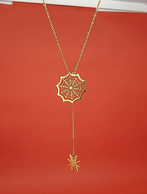 spider and web pendant necklace by Red Iphigenia, view 6