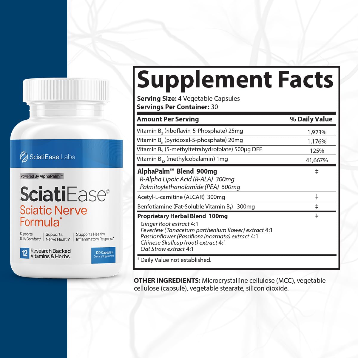 SciatiEase Nerve Support Supplement by Shahmori