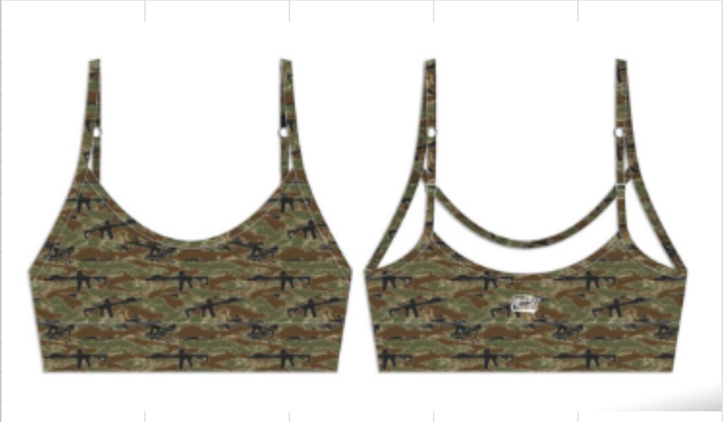 Straight Strap Sports Bra | Snipes & Stripes by Tango Charlie Apparel