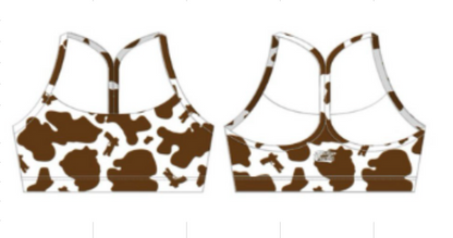 Y-Back Sports Bra | Moo Moo Pew by Tango Charlie Apparel