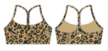 Y-Back Sports Bra | Loaded Leopard by Tango Charlie Apparel
