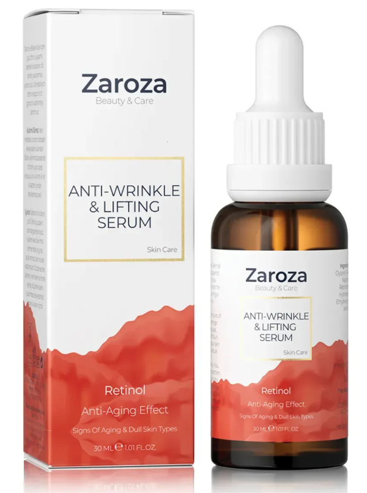 Zaroza Retinol Serum 30ml | Anti-Wrinkle, Lifting & Brightening Care with Niacinamide & D-Panthenol by Beauty Care Bag