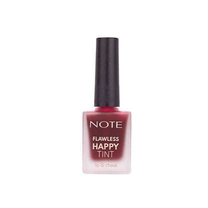 Note Cosmetics Flawless Happy Tint Lip & Cheek - Wild Cherry Pink: Natural Liquid Blush & Lip Stain for Radiant, Multi-Use Makeup by Beauty Care Bag